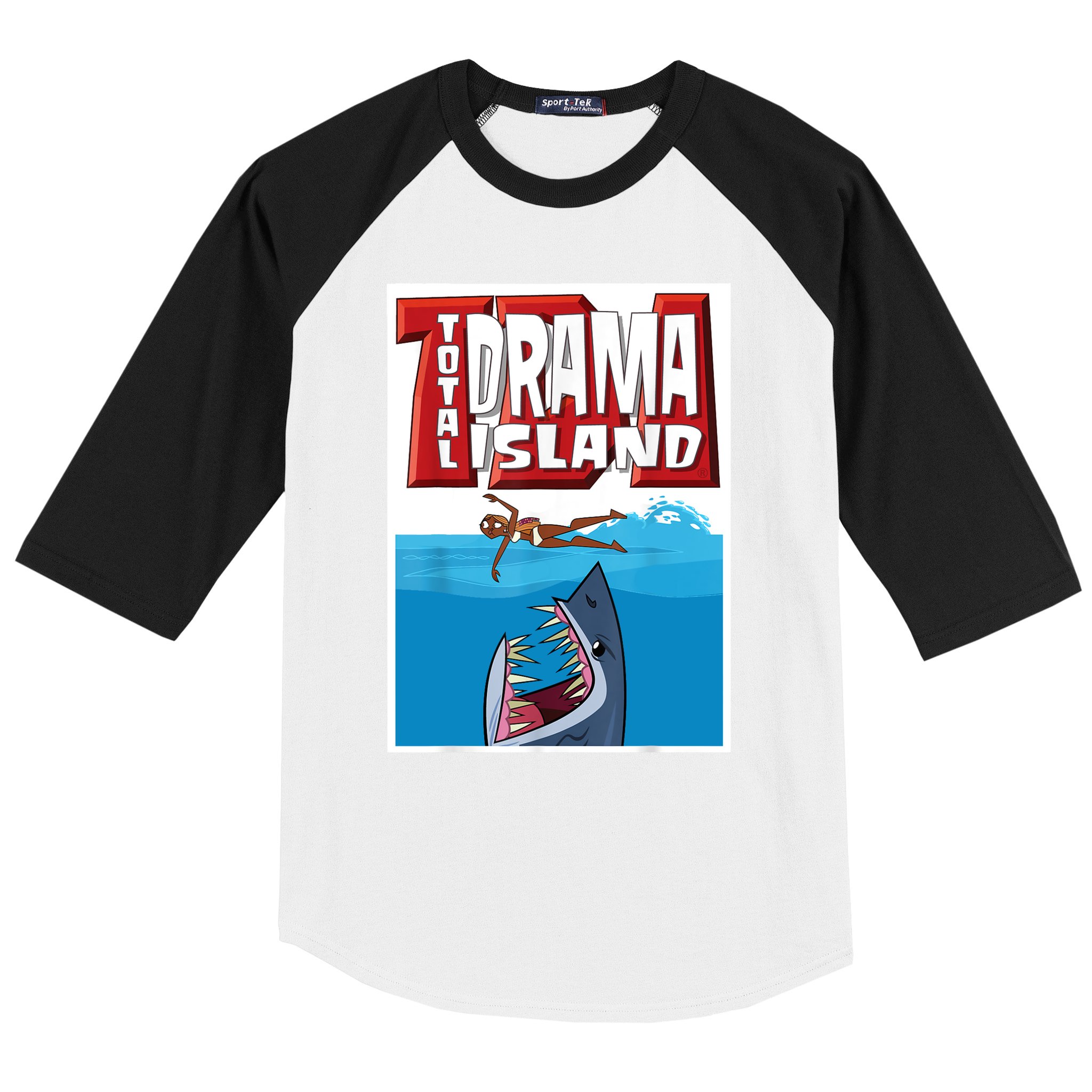 Total Drama Island Shark Logo Baseball Sleeve Shirt