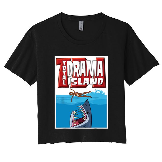 Total Drama Island Shark Logo Crop Top