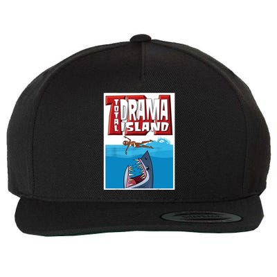 Total Drama Island Shark Logo Wool Snapback Cap