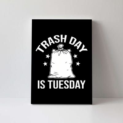 Trash Day Is Tuesday Trump Garbage Trump Retro Trash Truck Canvas