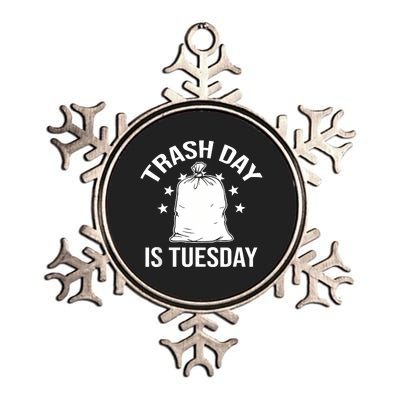 Trash Day Is Tuesday Trump Garbage Trump Retro Trash Truck Metallic Star Ornament