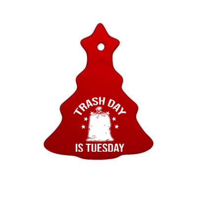 Trash Day Is Tuesday Trump Garbage Trump Retro Trash Truck Ceramic Tree Ornament