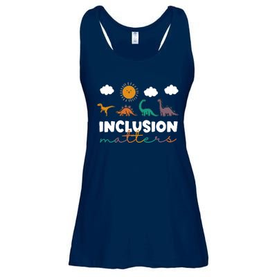 Trex Dinosaur Inclusion Matters Special Education Teacher Ladies Essential Flowy Tank