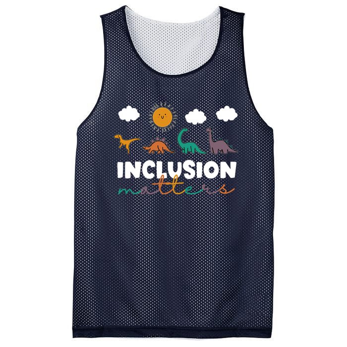 Trex Dinosaur Inclusion Matters Special Education Teacher Mesh Reversible Basketball Jersey Tank