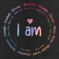 Tie Dye I Am Inspiration Christian Religious Bible Verses 7 Panel Mesh Trucker Snapback Hat
