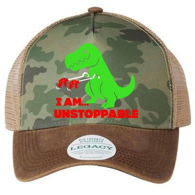 Trex Dinosaur I Am Unstoppable Gifts Xmas Legacy Tie Dye Trucker Hat