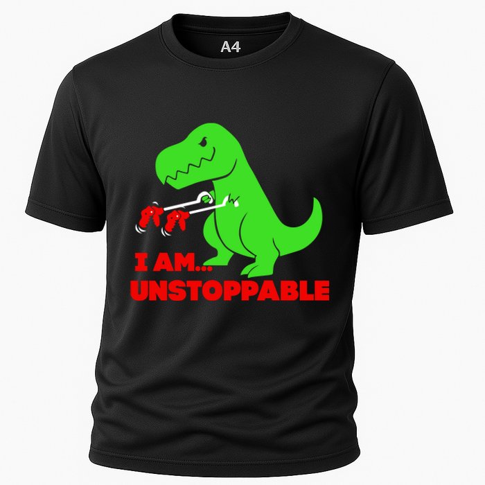 Trex Dinosaur I Am Unstoppable Gifts Xmas Cooling Performance Crew T-Shirt