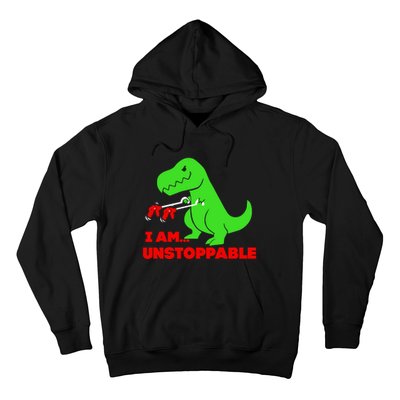 Trex Dinosaur I Am Unstoppable Gifts Xmas Hoodie