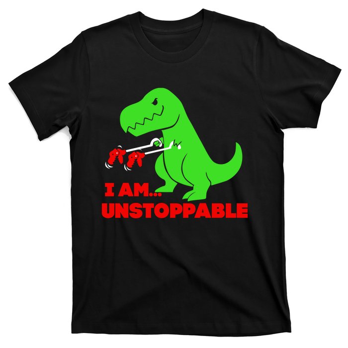 Trex Dinosaur I Am Unstoppable Gifts Xmas T-Shirt