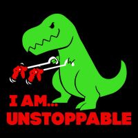Trex Dinosaur I Am Unstoppable Gifts Xmas Button