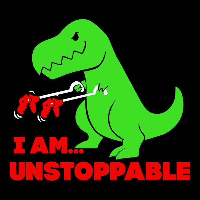 Trex Dinosaur I Am Unstoppable Gifts Xmas Button