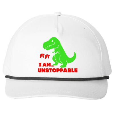 Trex Dinosaur I Am Unstoppable Gifts Xmas Snapback Five-Panel Rope Hat