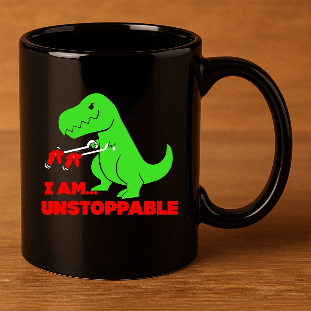Trex Dinosaur I Am Unstoppable Gifts Xmas 11oz C Handle Ceramic Mug