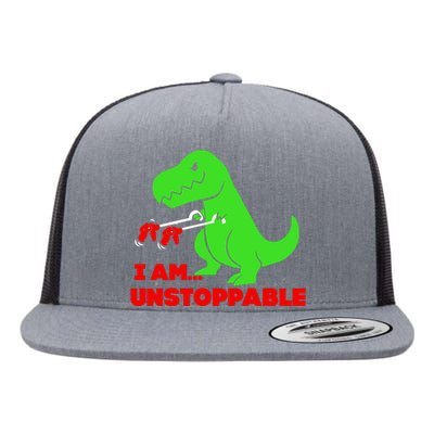 Trex Dinosaur I Am Unstoppable Gifts Xmas Flat Bill Trucker Hat