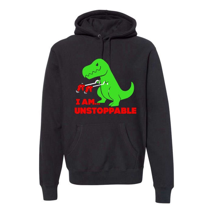 Trex Dinosaur I Am Unstoppable Gifts Xmas Premium Hoodie