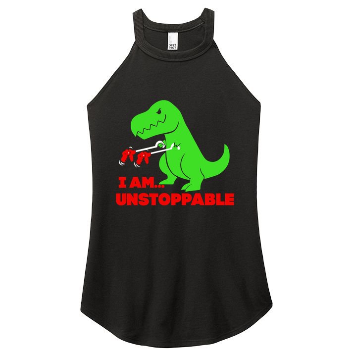 Trex Dinosaur I Am Unstoppable Gifts Xmas Women's Perfect Tri Rocker Tank