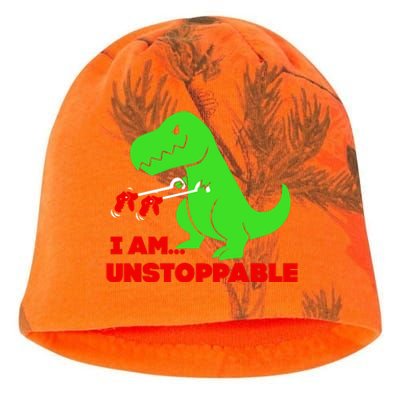 Trex Dinosaur I Am Unstoppable Gifts Xmas Kati - Camo Knit Beanie