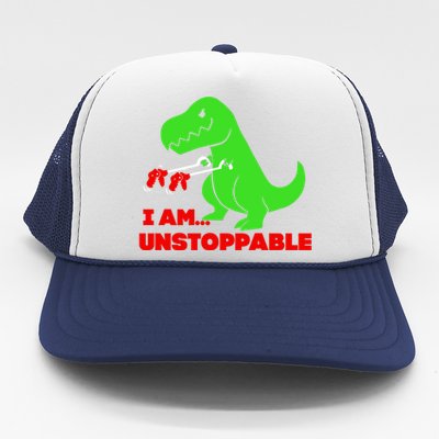 Trex Dinosaur I Am Unstoppable Gifts Xmas Trucker Hat