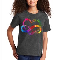 Tie Dye Infinity Heart Love Autism Awareness Needs No Words Kids T-Shirt