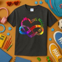 Tie Dye Infinity Heart Love Autism Awareness Needs No Words Kids T-Shirt