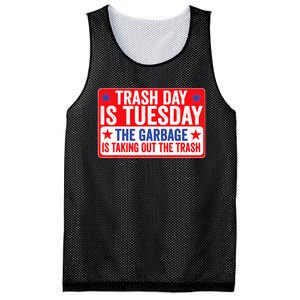 Trash Day Is Tuesday The Garbage Is Taking Out The Trash Mesh Reversible Basketball Jersey Tank