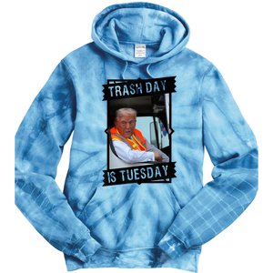 Trash Day Is Tuesday Love America Tie Dye Hoodie