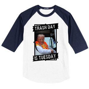 Trash Day Is Tuesday Love America Baseball Sleeve Shirt