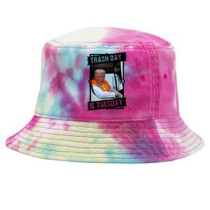 Trash Day Is Tuesday Love America Tie-Dyed Bucket Hat