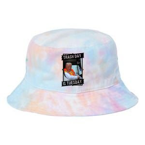 Trash Day Is Tuesday Love America Tie Dye Newport Bucket Hat