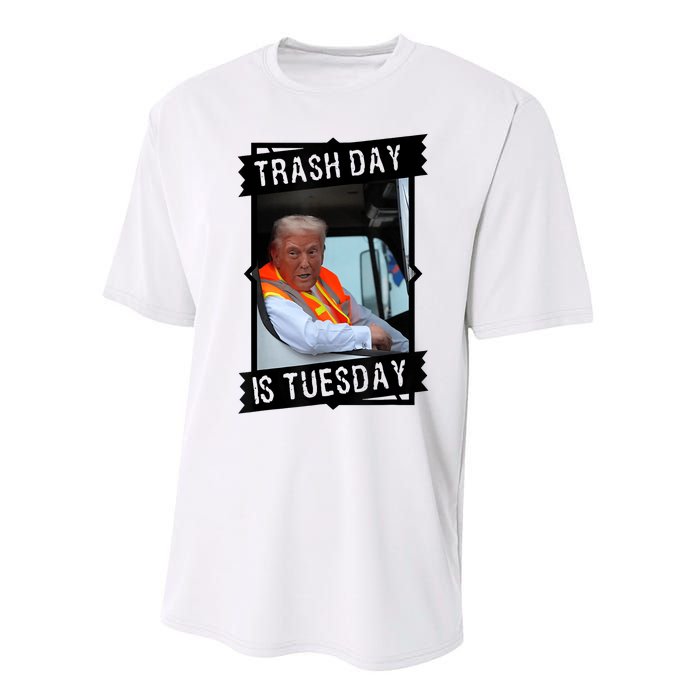 Trash Day Is Tuesday Love America Performance Sprint T-Shirt