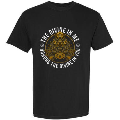 The Divine In Me Positive Message Spiritual Yoga Meditation Garment-Dyed Heavyweight T-Shirt