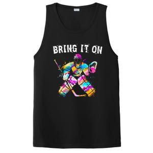 Tie Dye Ice Hockey Player Goalkeeper Ice Hockey Goalie PosiCharge Competitor Tank