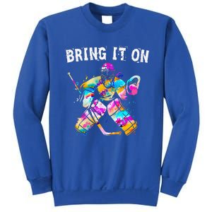 Tie Dye Ice Hockey Player Goalkeeper Ice Hockey Goalie Sweatshirt