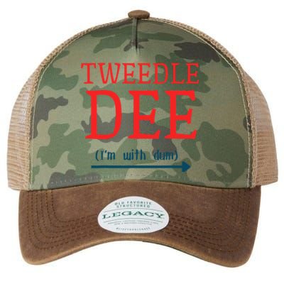 Tweedle Dee IM With Dum Couple & Friends Funny Lazy Costume Gift Legacy Tie Dye Trucker Hat