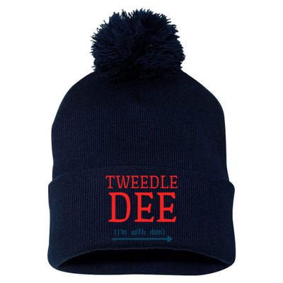 Tweedle Dee IM With Dum Couple & Friends Funny Lazy Costume Gift Pom Pom 12in Knit Beanie