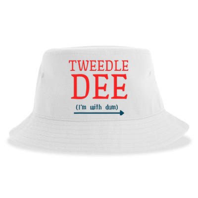 Tweedle Dee IM With Dum Couple & Friends Funny Lazy Costume Gift Sustainable Bucket Hat