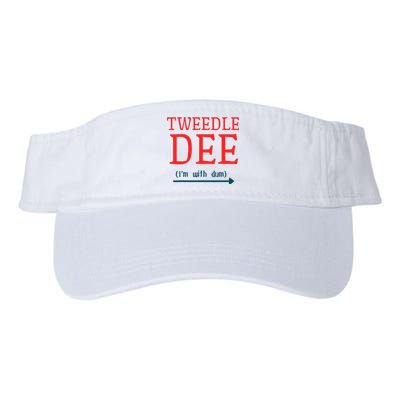 Tweedle Dee IM With Dum Couple & Friends Funny Lazy Costume Gift Valucap Bio-Washed Visor