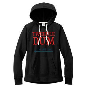 Tweedle Dum IM With Dee Couple & Friends Funny Lazy Costume Gift Women's Fleece Hoodie