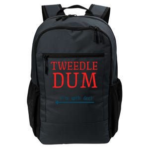 Tweedle Dum IM With Dee Couple & Friends Funny Lazy Costume Gift Daily Commute Backpack