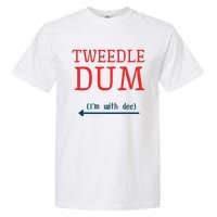 Tweedle Dum IM With Dee Couple & Friends Funny Lazy Costume Gift Garment-Dyed Heavyweight T-Shirt