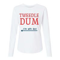 Tweedle Dum IM With Dee Couple & Friends Funny Lazy Costume Gift Womens Cotton Relaxed Long Sleeve T-Shirt