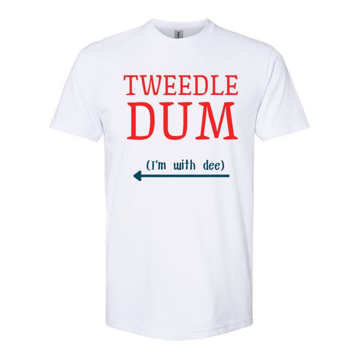 Tweedle Dum IM With Dee Couple & Friends Funny Lazy Costume Gift Softstyle CVC T-Shirt