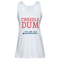 Tweedle Dum IM With Dee Couple & Friends Funny Lazy Costume Gift Ladies Essential Flowy Tank