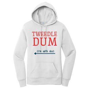 Tweedle Dum IM With Dee Couple & Friends Funny Lazy Costume Gift Women's Pullover Hoodie