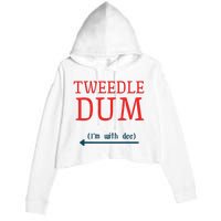 Tweedle Dum IM With Dee Couple & Friends Funny Lazy Costume Gift Crop Fleece Hoodie