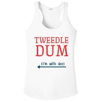 Tweedle Dum IM With Dee Couple & Friends Funny Lazy Costume Gift Ladies PosiCharge Competitor Racerback Tank