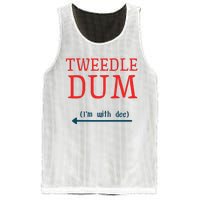 Tweedle Dum IM With Dee Couple & Friends Funny Lazy Costume Gift Mesh Reversible Basketball Jersey Tank