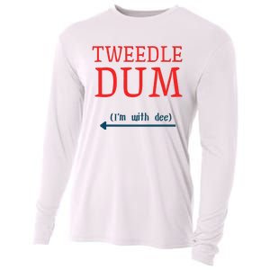 Tweedle Dum IM With Dee Couple & Friends Funny Lazy Costume Gift Cooling Performance Long Sleeve Crew