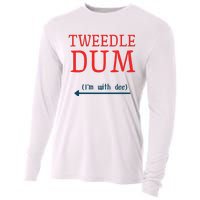 Tweedle Dum IM With Dee Couple & Friends Funny Lazy Costume Gift Cooling Performance Long Sleeve Crew