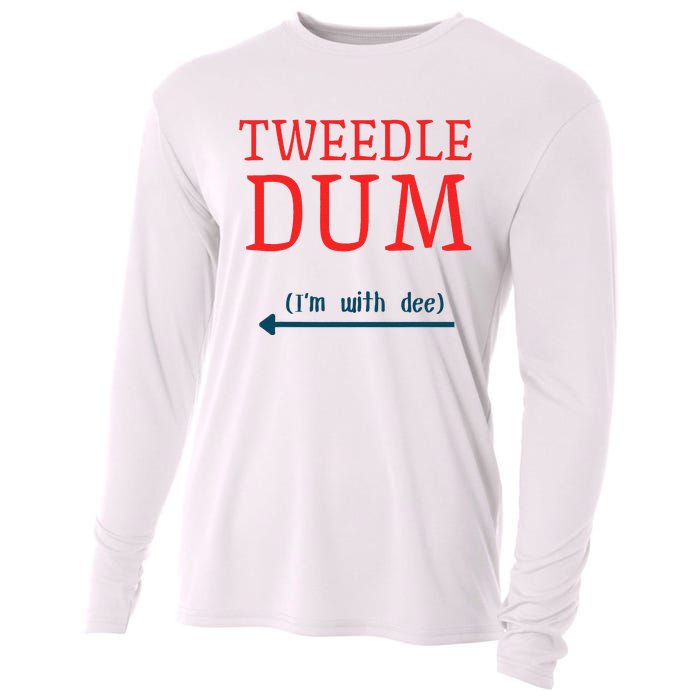 Tweedle Dum IM With Dee Couple & Friends Funny Lazy Costume Gift Cooling Performance Long Sleeve Crew